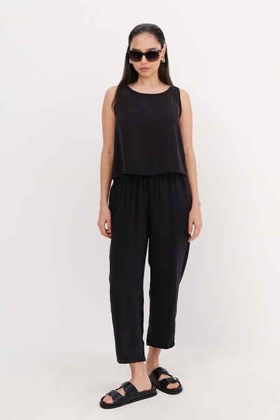 BLUE DAY'S Women's Thick Strap Blouse Beki Elastic Pants Modal Set