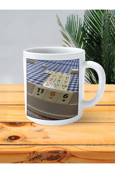 ART HEDİYE okey Baskılı Kupa Bardak Kişiye Özel desen 6