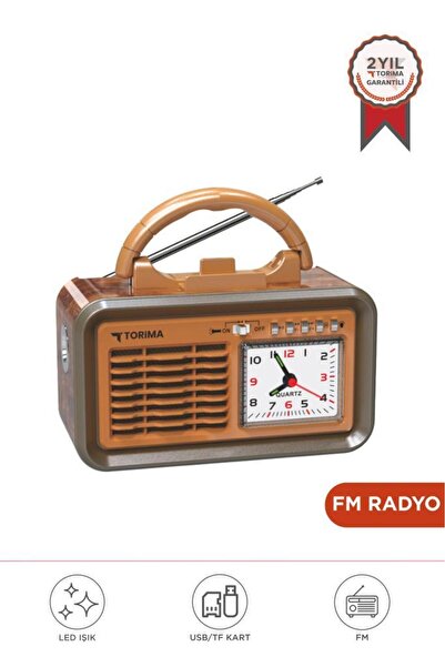 Torima D60 Ahşap Nostalji Radyo Kablosuz Bluetooth Hoparlör