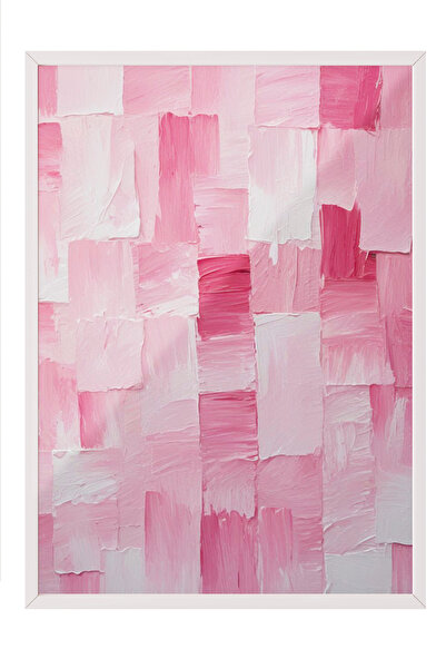 Zestia Πίνακας με λευκό πλαίσιο, Μελέτη υφής με μοτίβο τριαντάφυλλου, Διακοσμ...