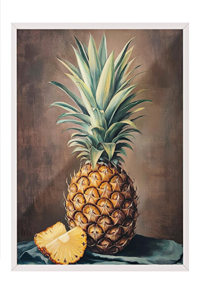 Zestia Tablou înrămat alb, Portret de femeie cu floarea-soarelui, Poster deco...