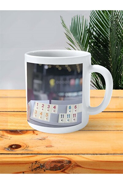 ART HEDİYE okey Baskılı Kupa Bardak Kişiye Özel Model 2