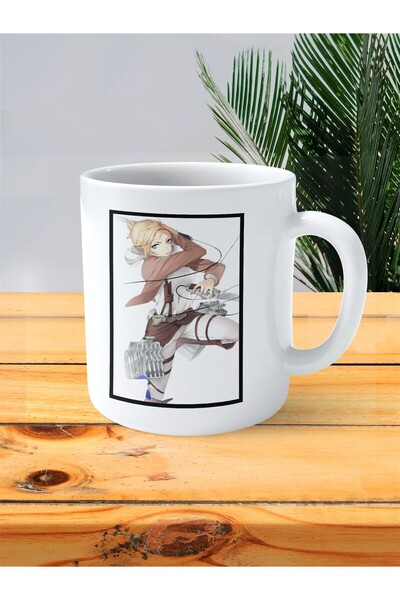 ART HEDİYE كأس Shingeki no Kyojin Attack on Titan المطبوعة Annie Leonhart