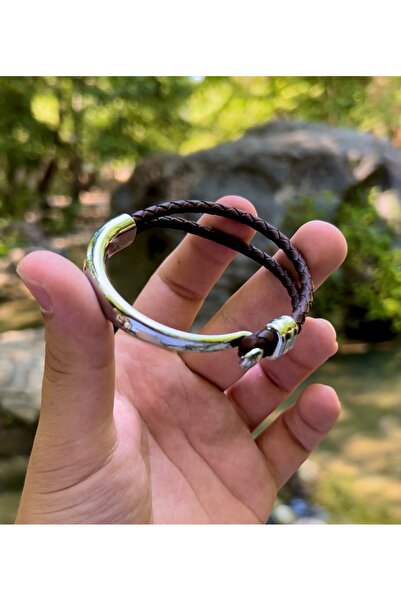 Takı Zanaatkarı 316L Çelik ve Örgü Deri Erkek Bileklik – Günlük ve Özel Günle...