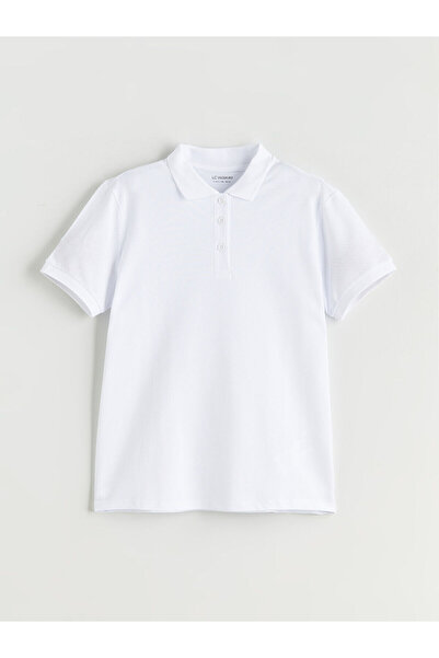 LC Waikiki Peak New Season Polo Neck Basic Girls' T-Shirt 2-Pack