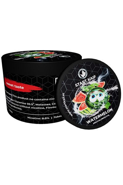 Start Kaif StartKaif Hookah Flavor, Watermelon, made of cellulose, without nicotine or tobacco, 200g