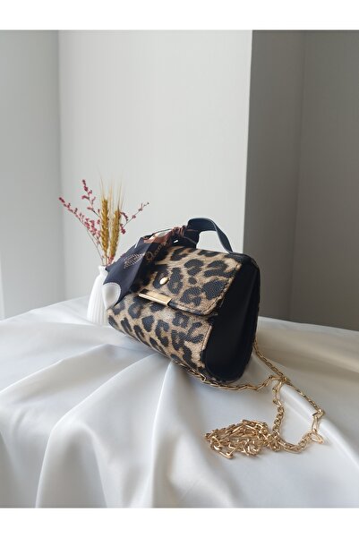 VivazzaLuxe Μίνι γυναικεία τσάντα χειρός και ώμου με χρυσό λουράκι με σχέδιο λεοπάρ – άγρια και κομψή αφή
