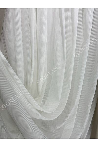 Storlant Glitter Bamboo Gold Tulle Curtain |   Heavy Weight, 1/3 Tight Pleats, No Ironing Required