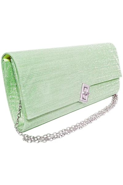 Magrot Geanta plic de seara pentru ocazii si petreceri Verde sidef 26 x 12 cm