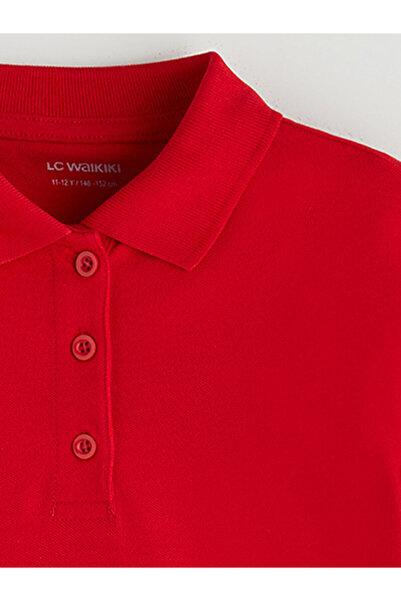 LC Waikiki New Season Polo Neck Long Sleeve Girl's T-Shirt