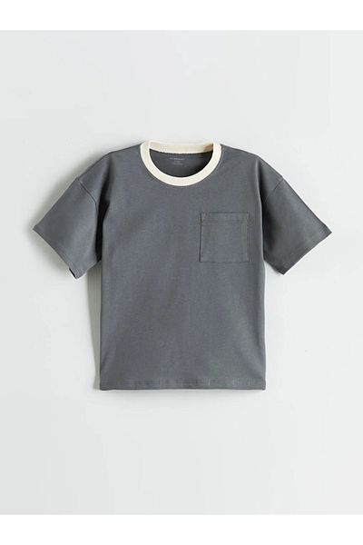 LC Waikiki Lcw Baby Gray Pocketed Boys T-Shirt and Shorts 2-Piece