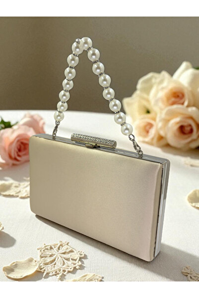 Biçanta Skin Nude Color Satin Rochie de Seara Geanta de Seara Geanta de Logod...