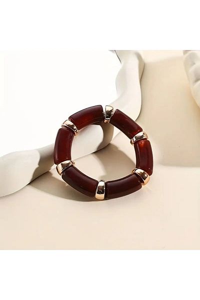 Vintage accessory Vintage Style Acrylic Luck Bracelet Gold Details