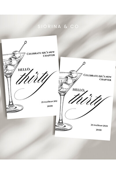 Siorina Events -10 Adet Doğum Günü, Birthday, Bride, Bachelorette Party Davet...