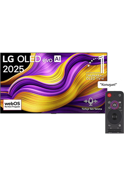 LG OLED83G55LW 83 inç 210 Ekran 4K Smart AI Sihirli Kumanda 165Hz webOS25 OLE...