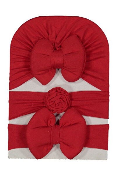 Amur Baby Girl Bow Bonnet Bandana Set of 3 100% Cotton