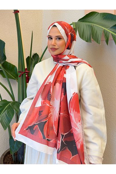 Mira İpek Retro Pattern Cotton Soft Shawl Women