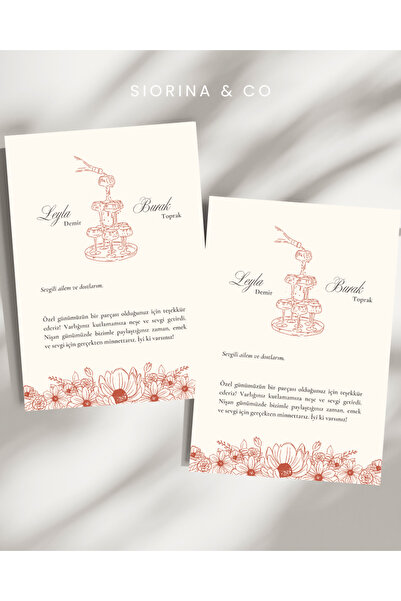 Siorina Events Nişan, Düğün, Organizasyon, Davet Teşekkür Kartı Davetiyesi -1...