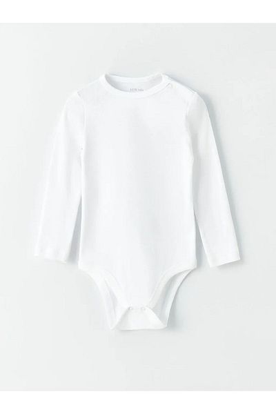 LC Waikiki LCW baby Crew Neck Baby Girl Snap-On Body 2-Piece