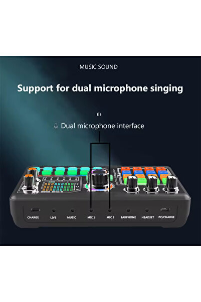 Voground Podcast mikrofon ses kartı kiti PC Smartphone dizüstü tiktok için Vlog kayıt canlı akışı YouTube