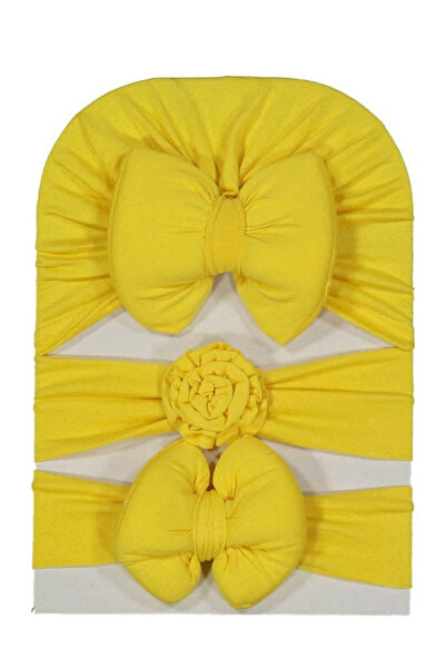 Amur Baby Girl Bow Bonnet Bandana Set of 3 100% Cotton