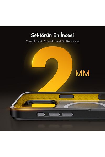 Aohi The Future iPhone 16 Pro Case, Magsafe Compatible Phone Case, Natural Titanium