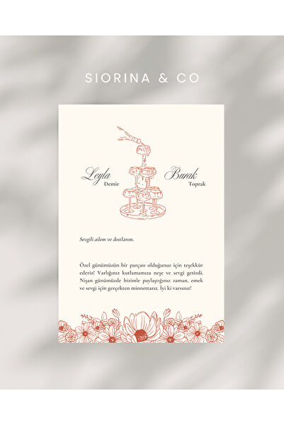 Siorina Events Nişan, Düğün, Organizasyon, Davet Teşekkür Kartı Davetiyesi -5...