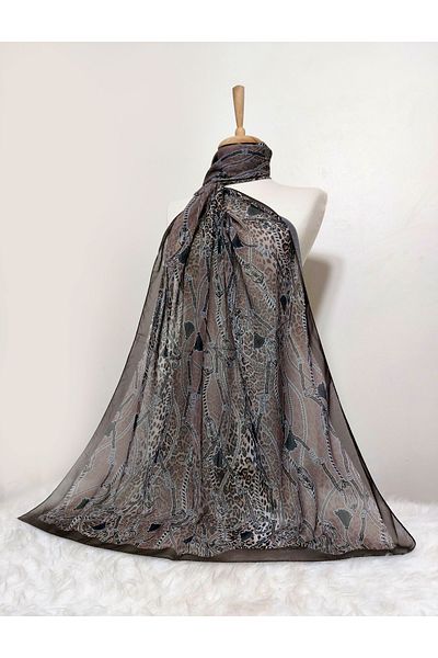 istanbul prensesleri Patterned Chiffon Shawl 185 X 70 cm