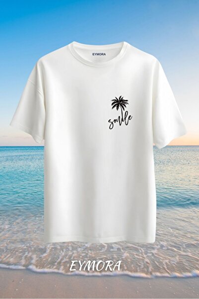 EYMORA تي شيرت مطبوع باللون الأبيض من كاليفورنيا