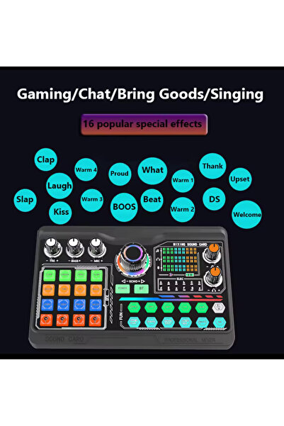 Voground Podcast mikrofon ses kartı kiti PC Smartphone dizüstü tiktok için Vlog kayıt canlı akışı YouTube
