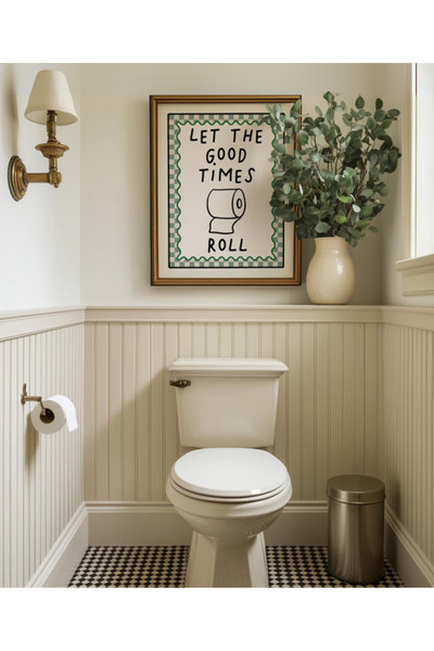 512 STORE Banyo Duvar Dekor Çerçevesiz Modern Tasarım Roll Poster