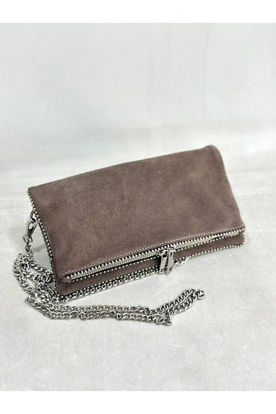 çkn sedat çakan çanta & fular & aksesuar Genuine Suede Leather Portfolio/ Clutch Women's Handbag