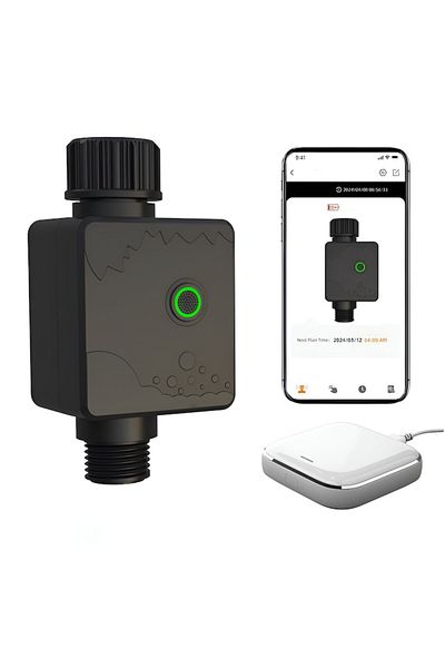 VENTLEX Smart Irrigation Programmer 1 Zone, Manual or App Control, Black