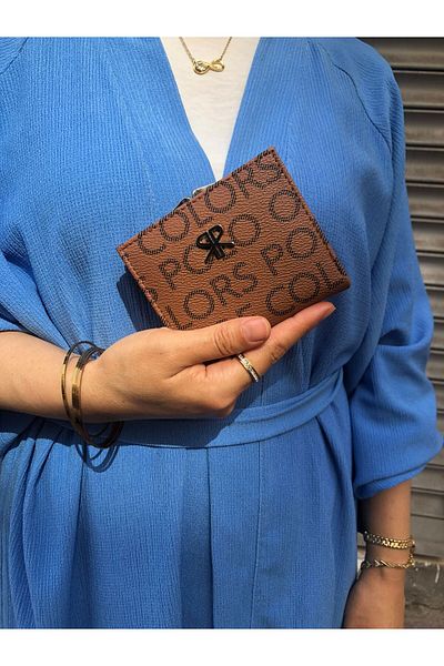 H&D COLLECTİON Very Stylish Lock Detailed Small Size Wallet with Coin Compartment 8056
