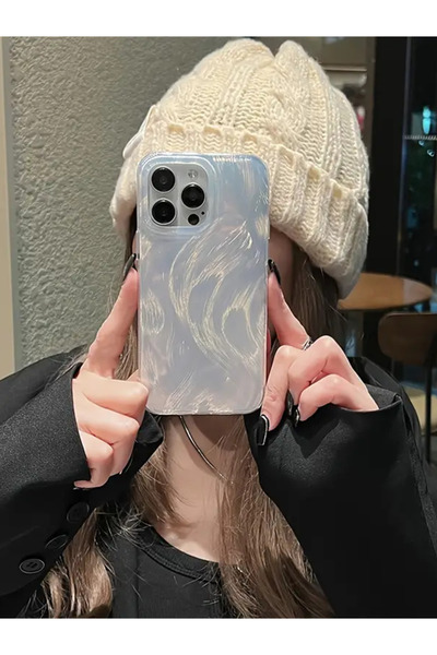 KVK PRİVACY Apple iPhone 13 Pro Uyumlu Tüylü Hologramlı Kılıf Darbeye Karşı Dayanıklı Kapak