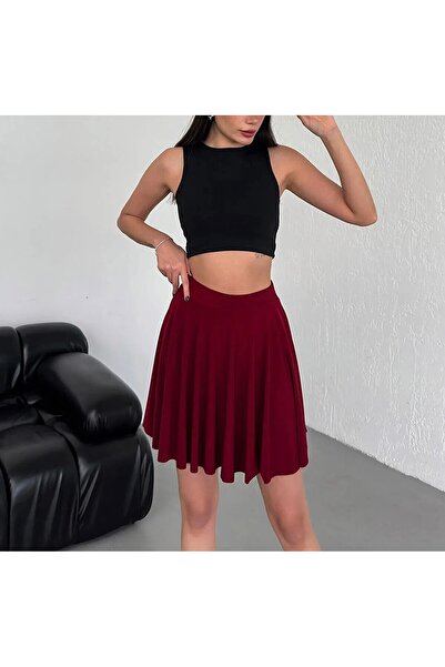 AYSİ COLLECTİON Fusta evazată din Lycra