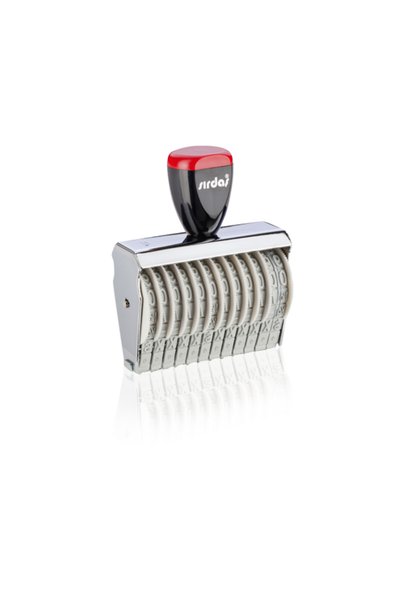 Sırdaş Shakkk Numaratör Elle Çevirmeli 12 Hane 9 MM 15912 (10 adet)