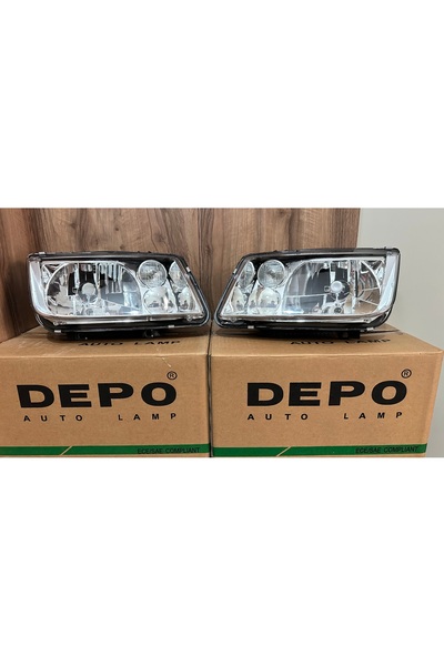 Depo 2 X VW BORA 1J2 1999-2005 Uyumlu ÖN FAR SİSSİZ SAĞ SOL TAKIM