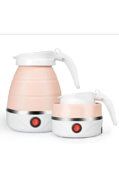 Twinkle Mart Foldable Electric Travel Kettle – 600ml Compact Silicone Body, Quick Boil, Auto Shut-Off, Portable