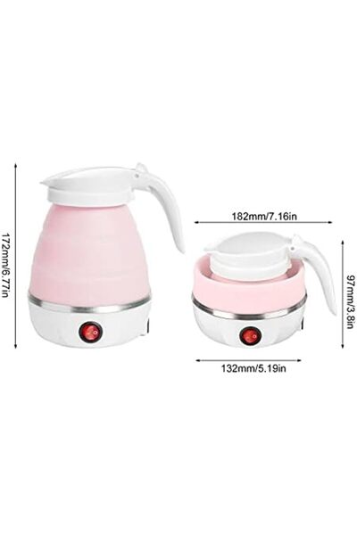 Twinkle Mart Portable Folding Electric Kettle Fast Boiling Foldable Electric Kettle for Travel Food Grade Silicon