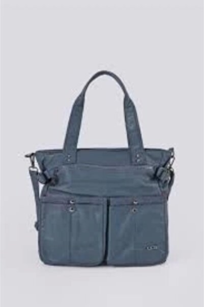 KAZAX Opey Blue Skin Shoulder Bag