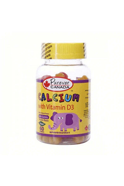 purever canada كالسيوم مع فيتامين د × 60 قرصًا للمضغ