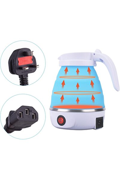 Twinkle Mart Foldable Electric Kettle, Portable Kettle for Travel 600ML Collapsible Electric Water Boiler