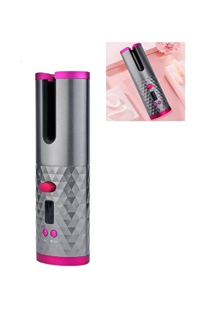 Twinkle Mart USB Charging Automatic Hair Curler Grey/Pink