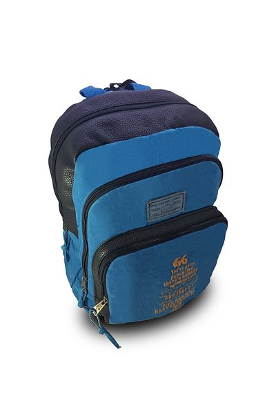 Old Cotton Cargo Blue Written Vintage Canvas Backpack – Unisex Daily Bag