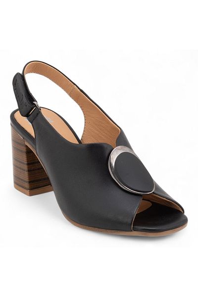 Venüs 2108518 Genuine Leather Heeled Women's Sandals