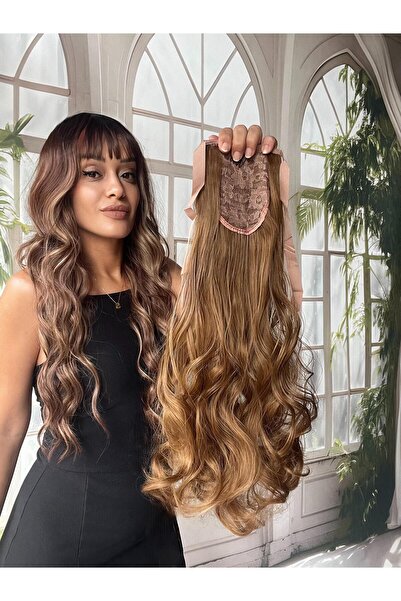 Suzan Peruk Bağcıklı At Kuyruğu Gerçek Saç Dokulu- Yandan dolamalı Takması ço...