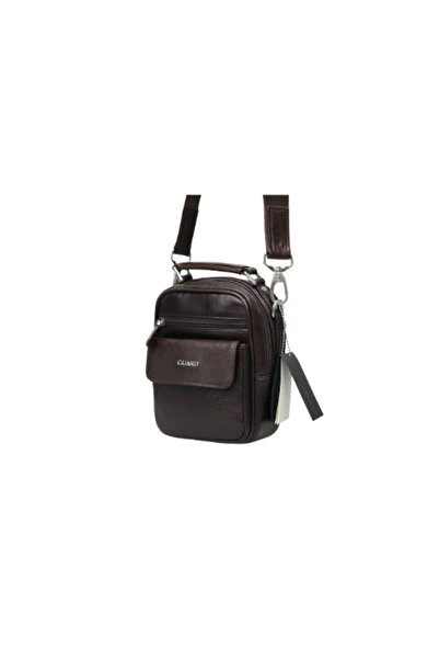 GUARD Kahverengi Hakiki Deri Mini Kristal El Çantası - GRD250802WT1846