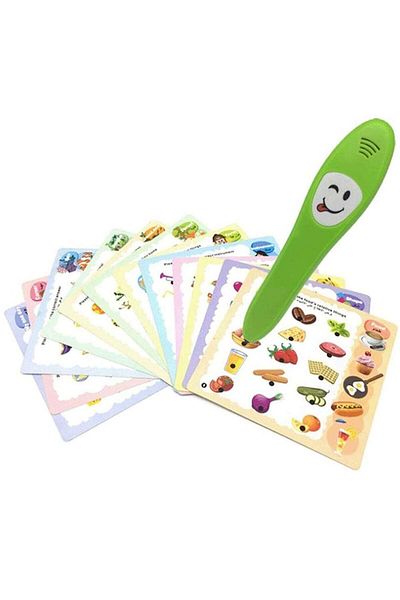 Toybox قلم تعليم ذكي، بطاقة تعلم صوتية باللغة الإنجليزية، قلم قراءة ذكي، تعلم المنطق، للأطفال