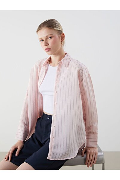 LC Waikiki Striped Oversize Women's Shirt